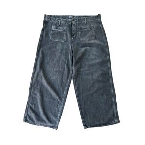 Old Navy Jeans Womens Size 20 Gray Baggy Wide Leg High Rise Goth Grunge Skater